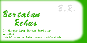 bertalan rehus business card